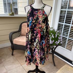 Betsey Johnson Halter Neck Black Multi Print Dress